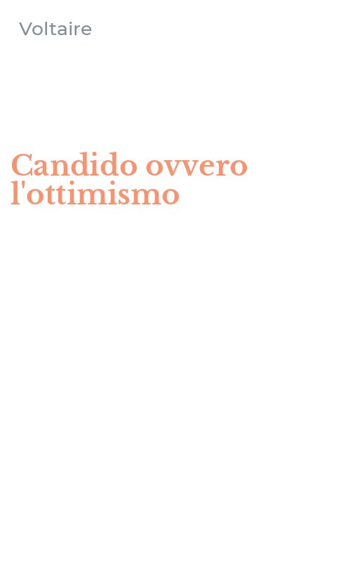 Candido ovvero l'ottimismo