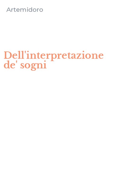 Dell'interpretazione de' sogni