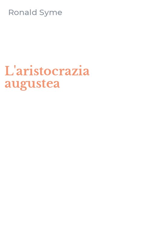 L'aristocrazia augustea