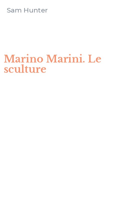 Marino Marini. Le sculture