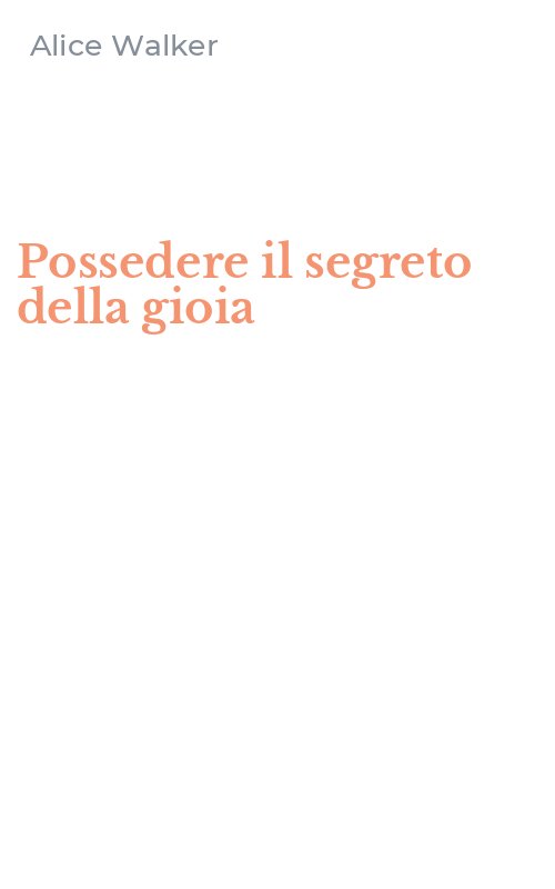 Possedere il segreto della gioia