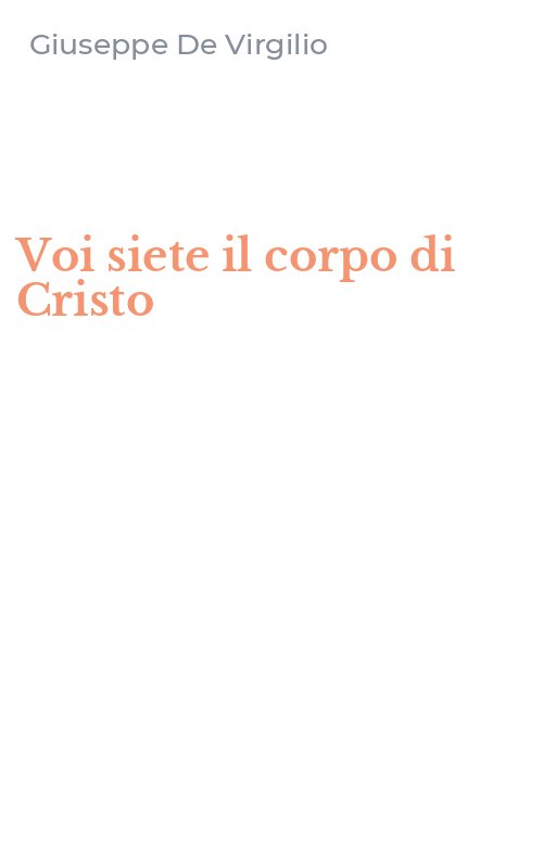 Voi siete il corpo di Cristo