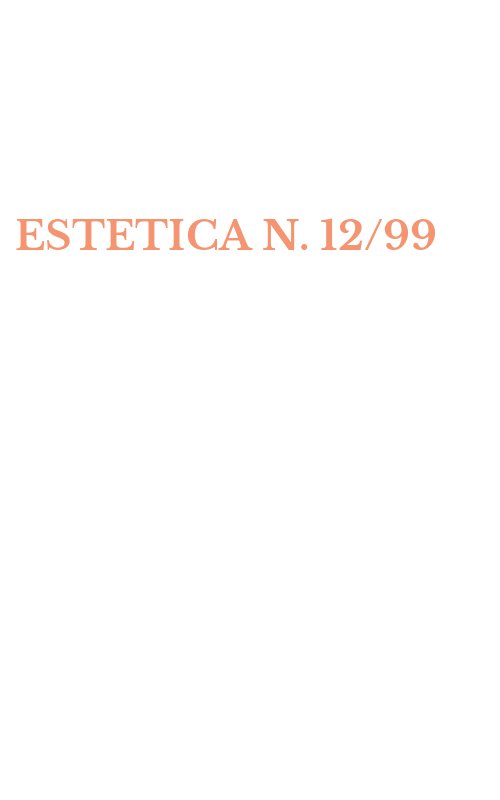 ESTETICA N. 12/99