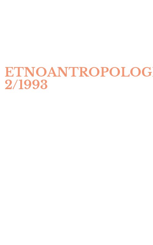 ETNOANTROPOLOGIA 2/1993