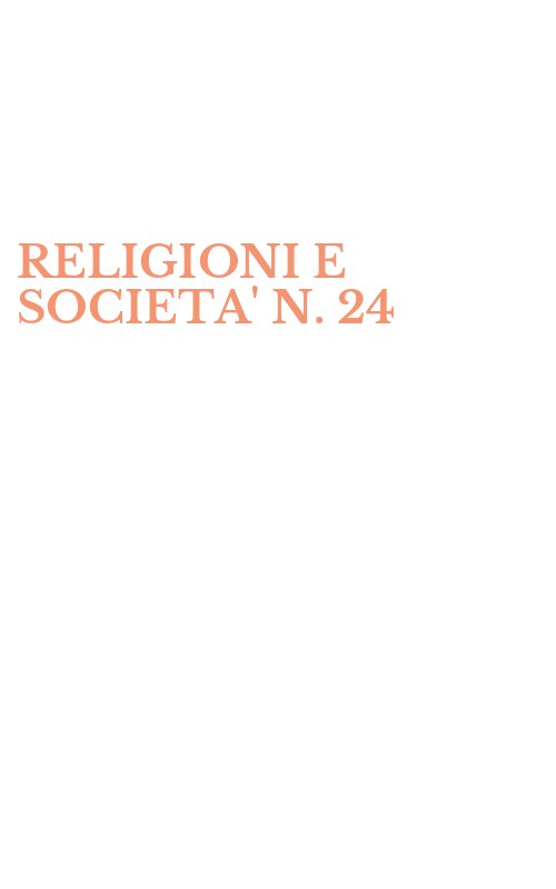 RELIGIONI E SOCIETA' N. 24