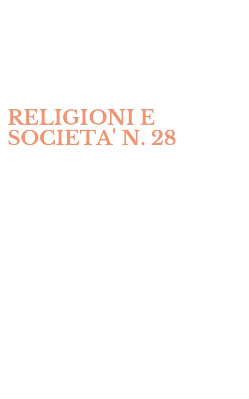 RELIGIONI E SOCIETA' N. 28