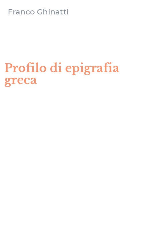 Profilo di epigrafia greca