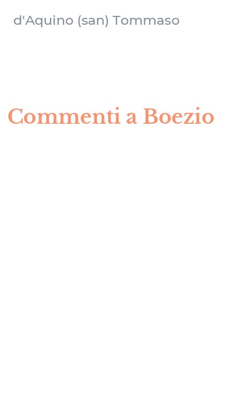 Commenti a Boezio