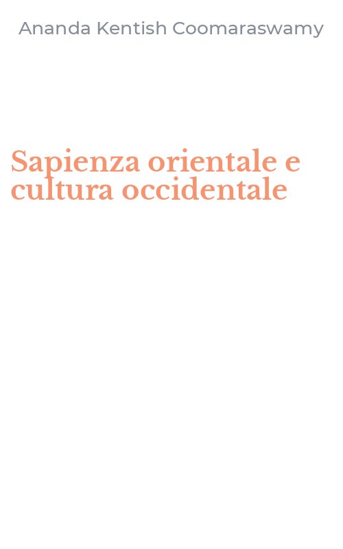 Sapienza orientale e cultura occidentale