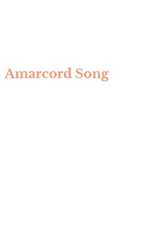 Amarcord Song