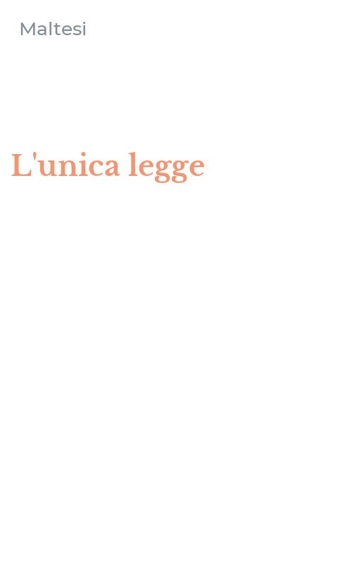 L'unica legge