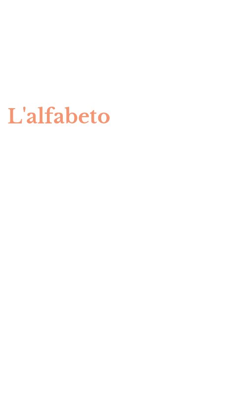 L'alfabeto