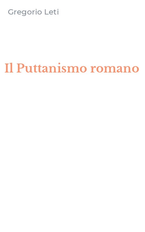 Il Puttanismo romano