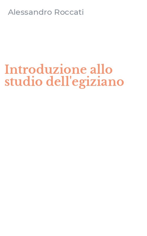 Introduzione allo studio dell'egiziano