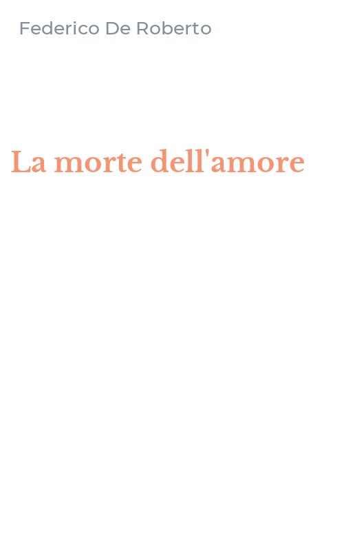 La morte dell'amore