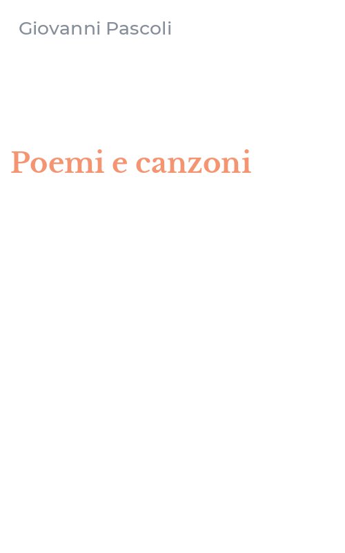 Poemi e canzoni