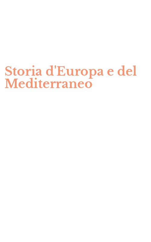 Storia d'Europa e del Mediterraneo