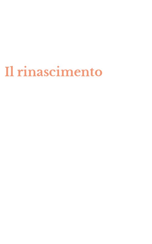 Il rinascimento