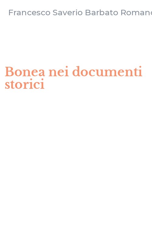 Bonea nei documenti storici