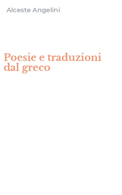 Poesie e traduzioni dal greco