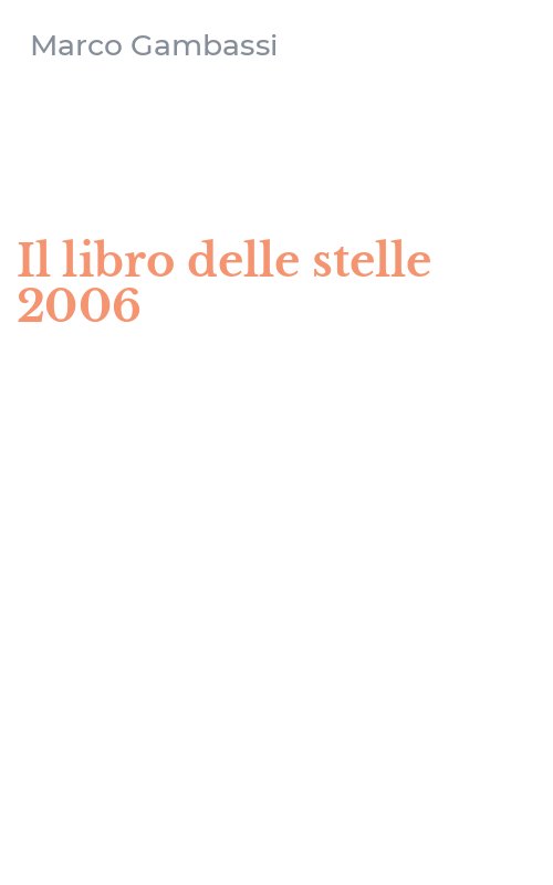 Il libro delle stelle 2006
