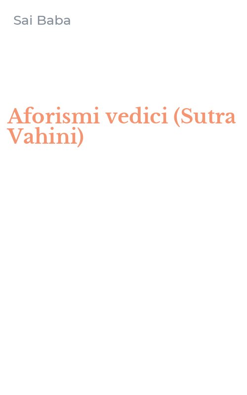 Aforismi vedici (Sutra Vahini)