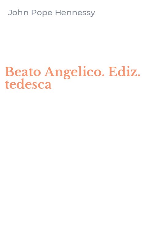 Beato Angelico. Ediz. tedesca
