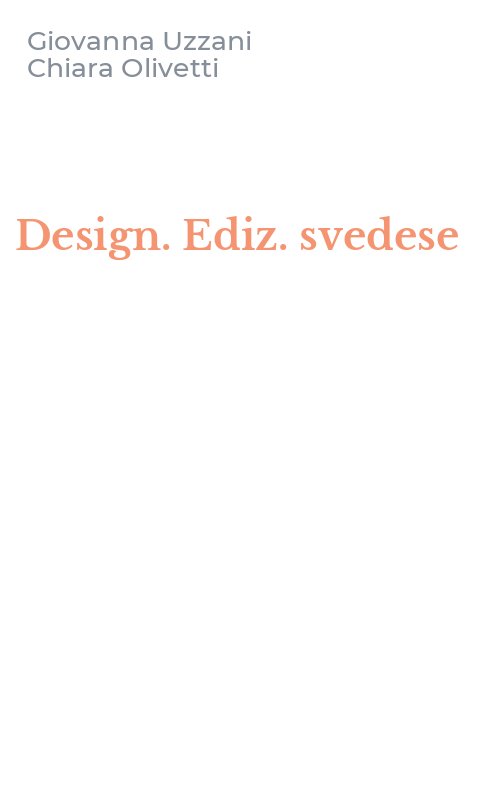 Design. Ediz. svedese