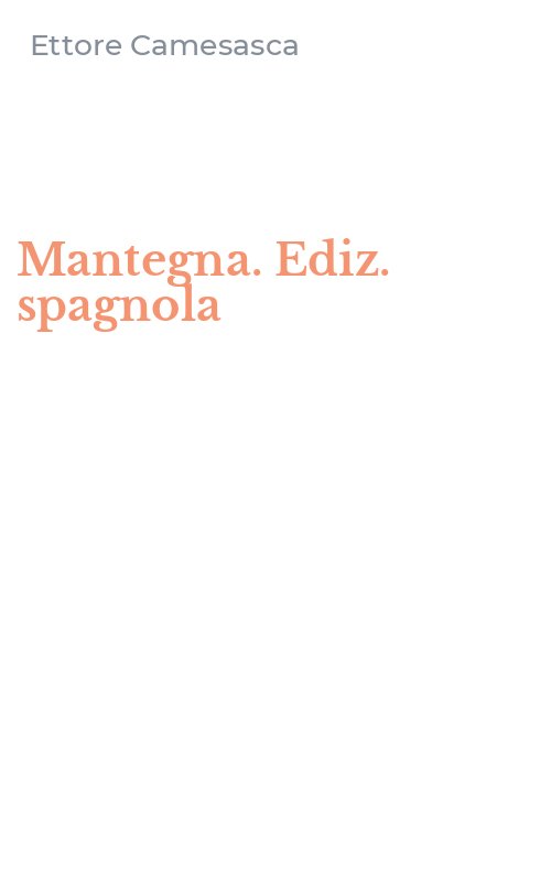 Mantegna. Ediz. spagnola