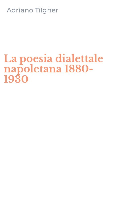 La poesia dialettale napoletana 1880-1930