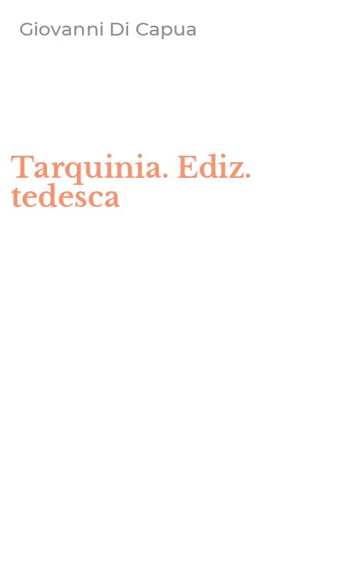 Tarquinia. Ediz. tedesca