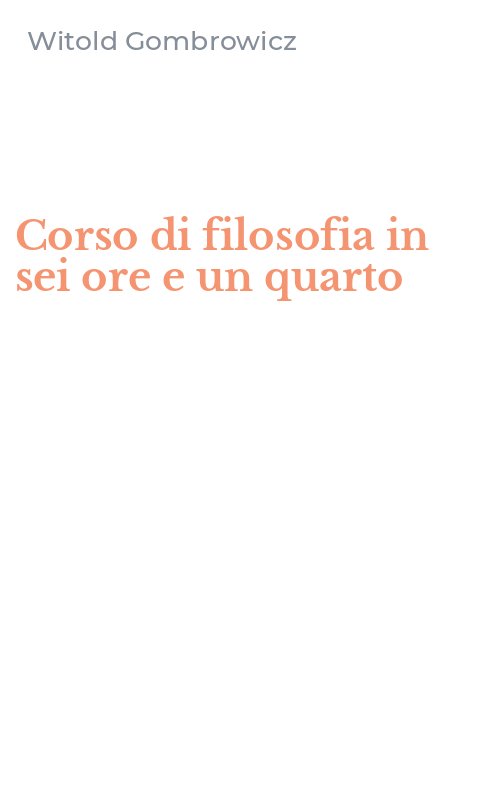 Corso di filosofia in sei ore e un quarto