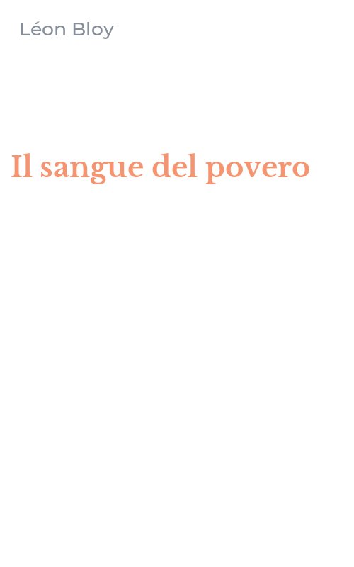 Il sangue del povero