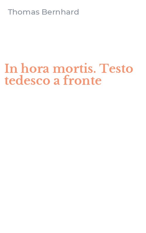 In hora mortis. Testo tedesco a fronte