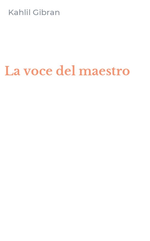 La voce del maestro