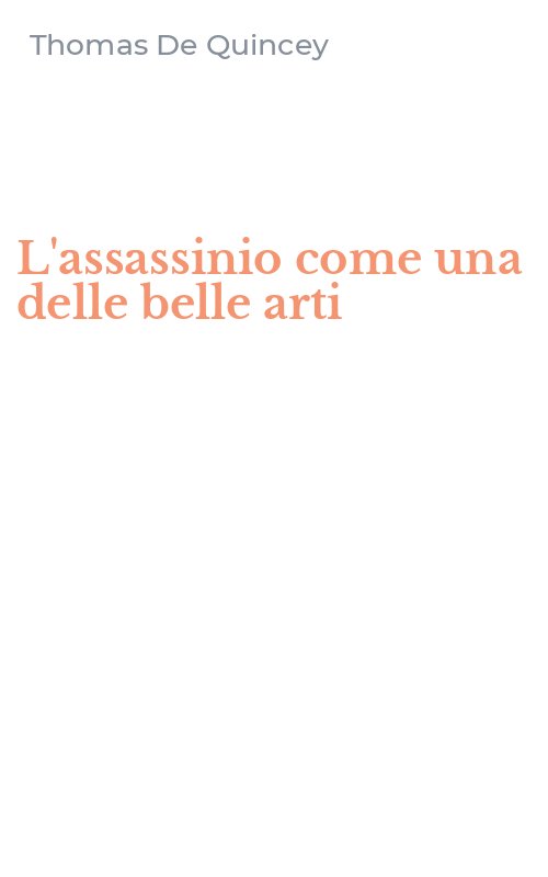 L'assassinio come una delle belle arti