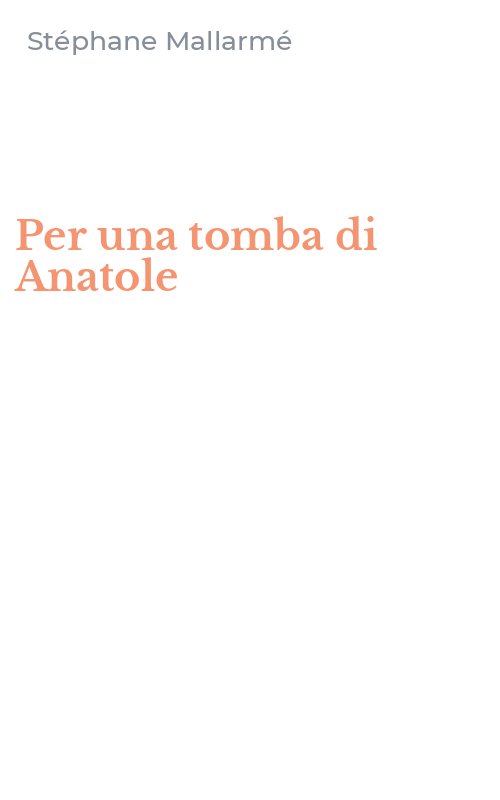 Per una tomba di Anatole