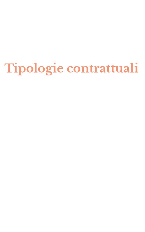 Tipologie contrattuali