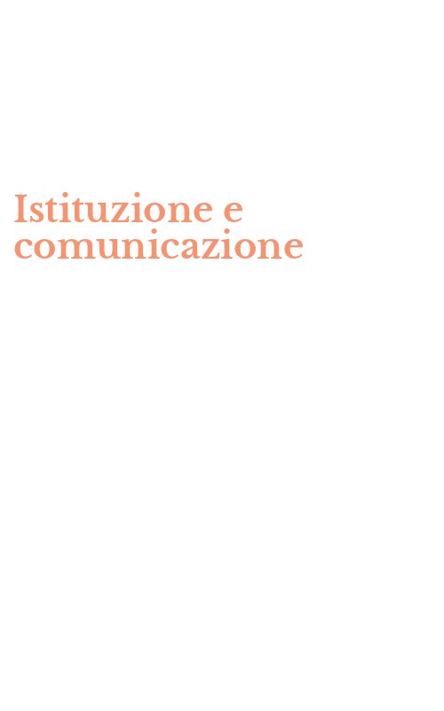 Istituzione e comunicazione