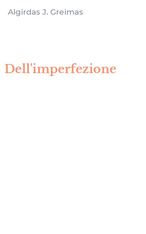 Dell'imperfezione