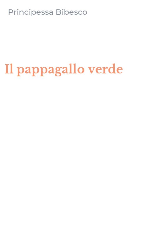 Il pappagallo verde