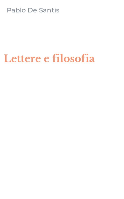 Lettere e filosofia