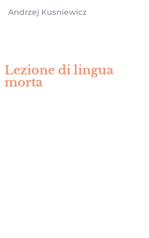 Lezione di lingua morta