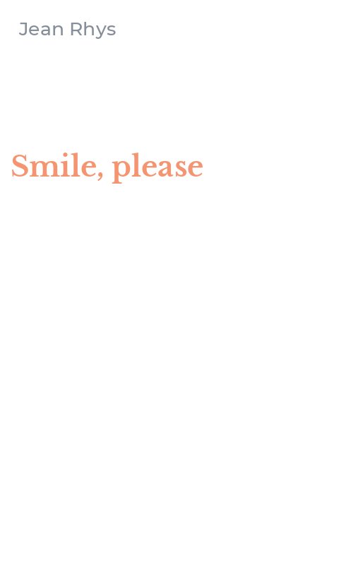 Smile, please
