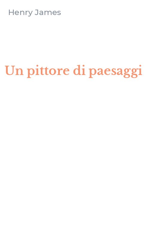 Un pittore di paesaggi