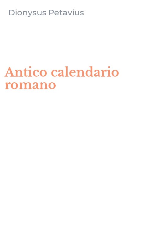 Antico calendario romano