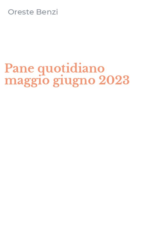 Pane quotidiano maggio giugno 2023