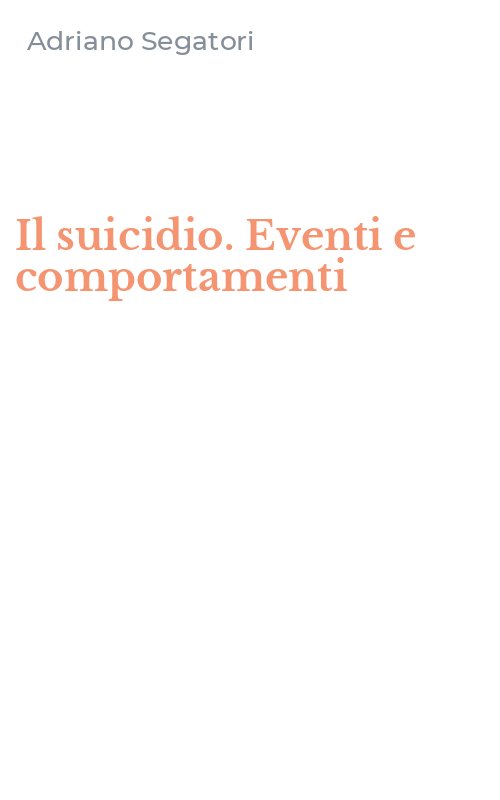 Il suicidio. Eventi e comportamenti