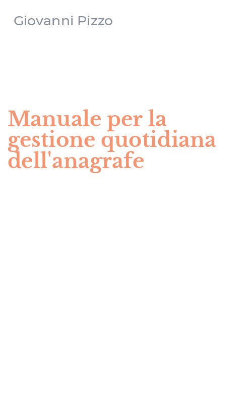 Manuale per la gestione quotidiana dell'anagrafe