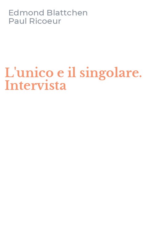 L'unico e il singolare. Intervista